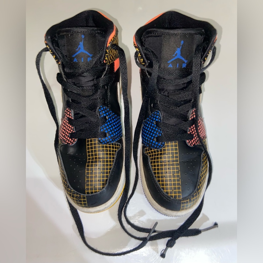 “Nike Air Jordan” Multi-Colored, Multi-Grid Shoes (US Size 4.5Y)